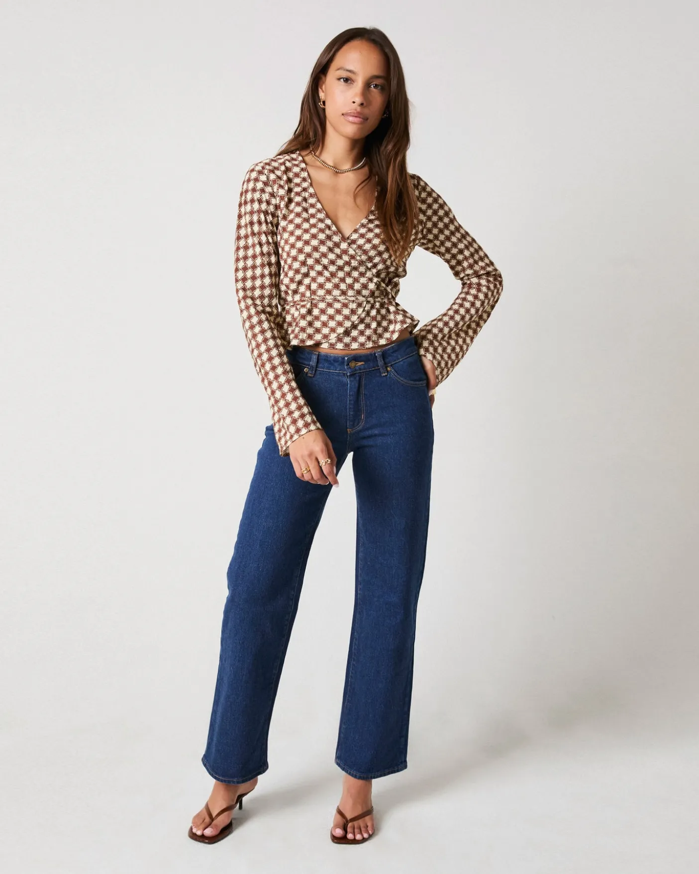 Heidi Low Denim Jeans Dark Stone