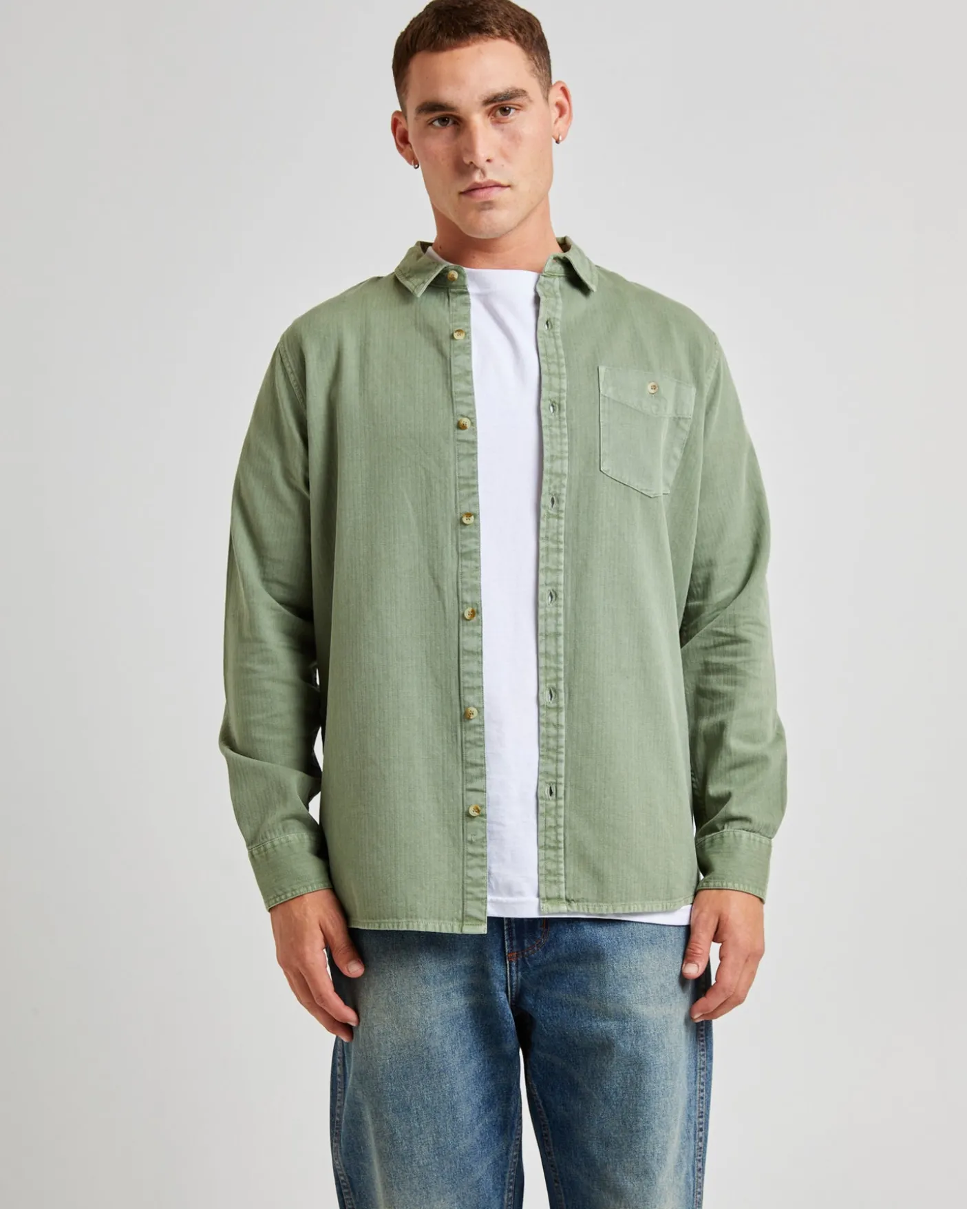 Herringbone Long Sleeve Shirt