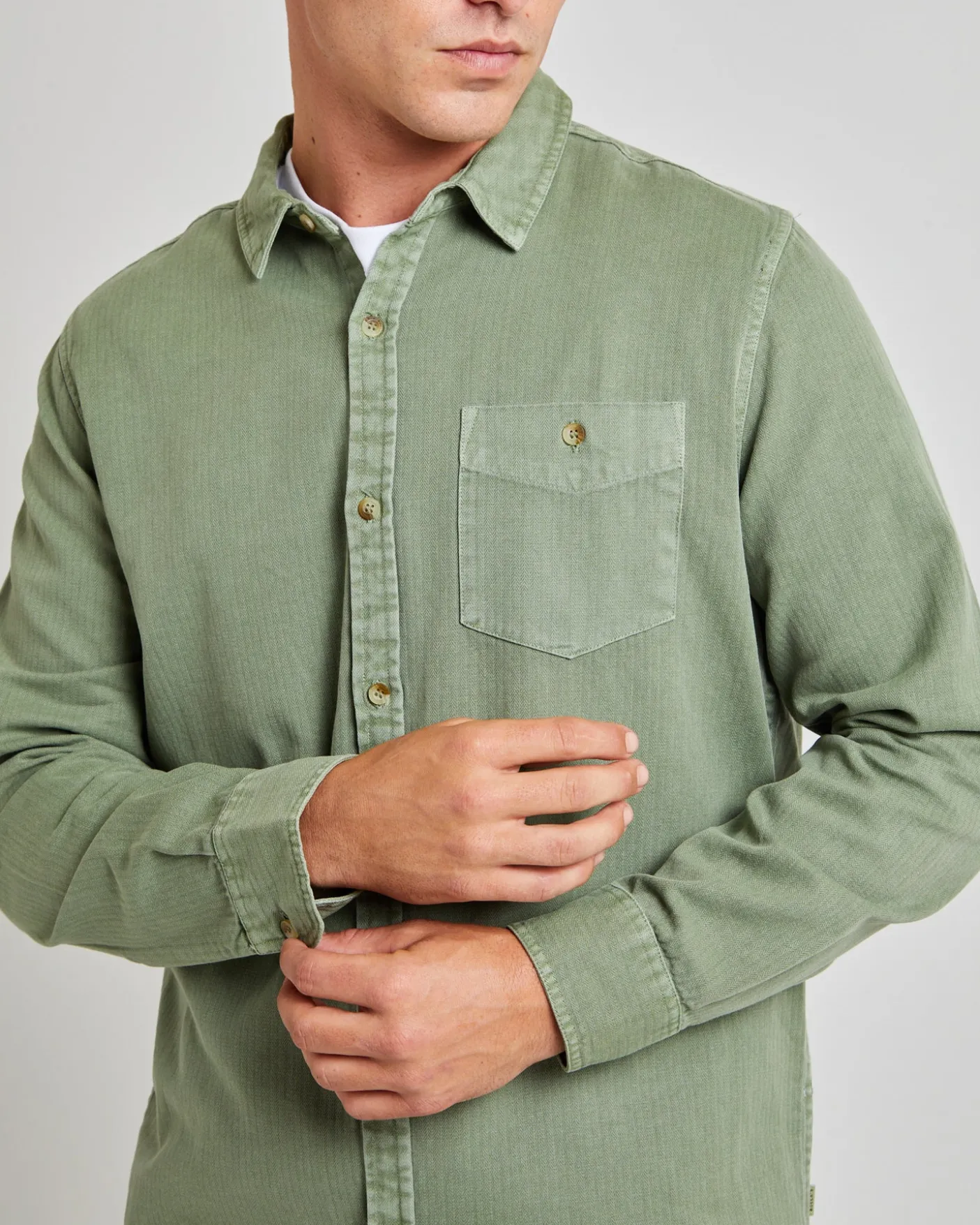 Herringbone Long Sleeve Shirt