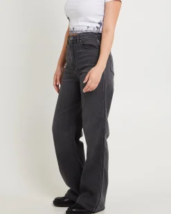 Hi Bells Flared Denim Jeans Highway Black