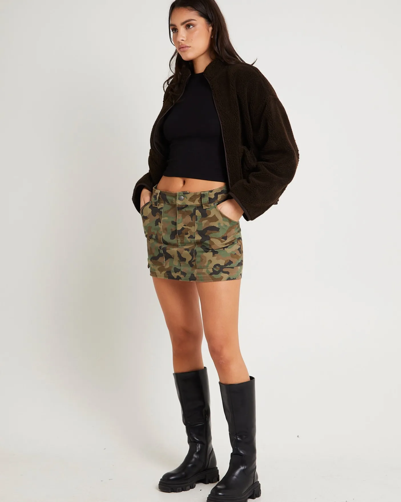 Hidden Low Rise Workwear Skirt