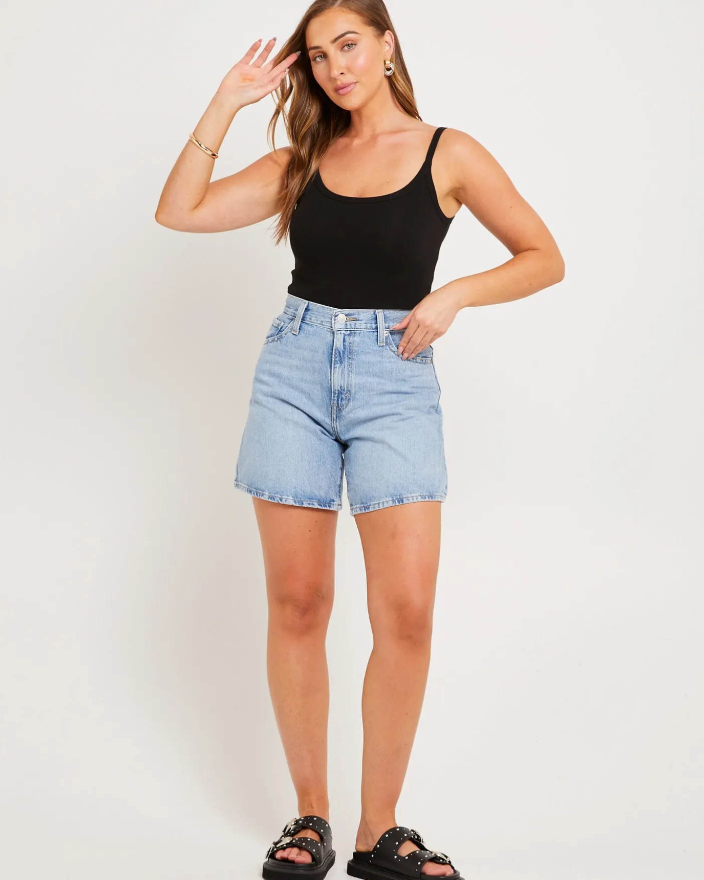 High Baggy Denim Shorts