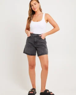 High Baggy Denim Shorts