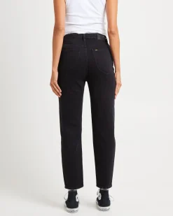 High Mom Jeans Homme Black