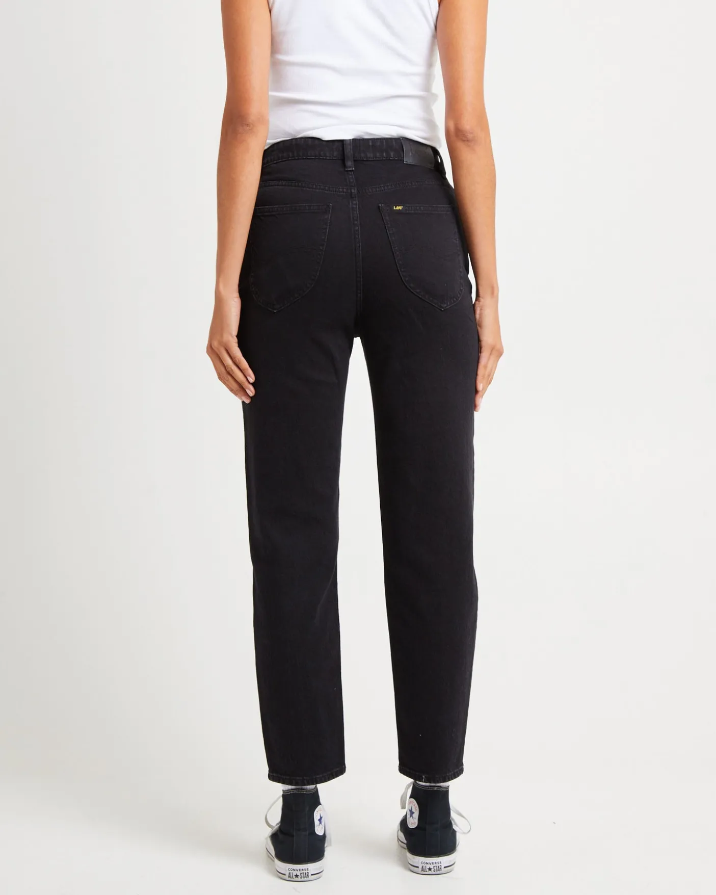 High Mom Jeans Homme Black