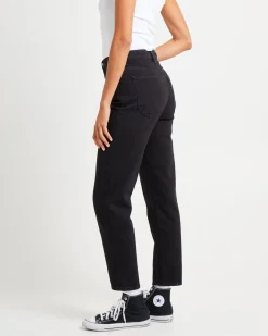 High Mom Jeans Homme Black