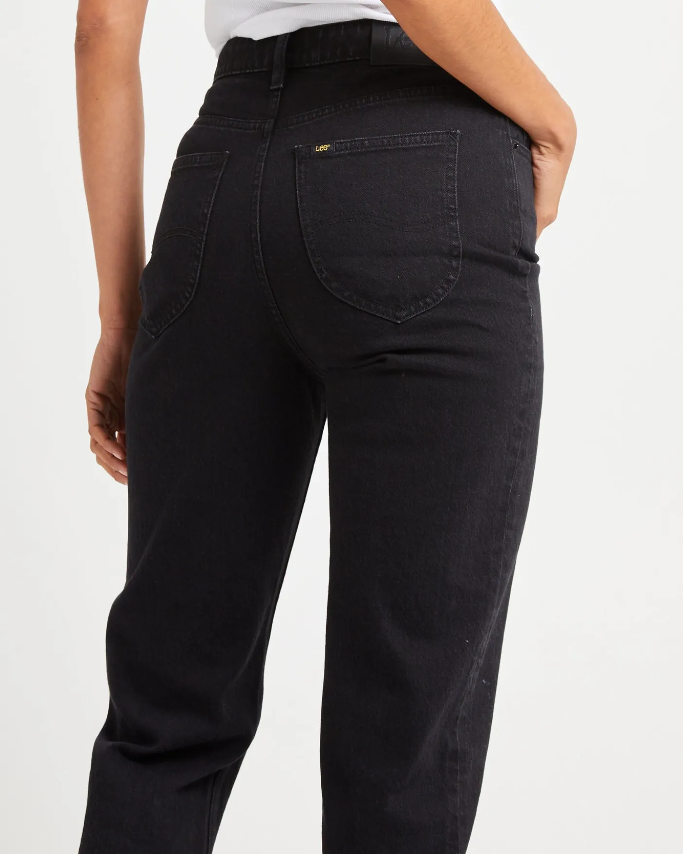 High Mom Jeans Homme Black