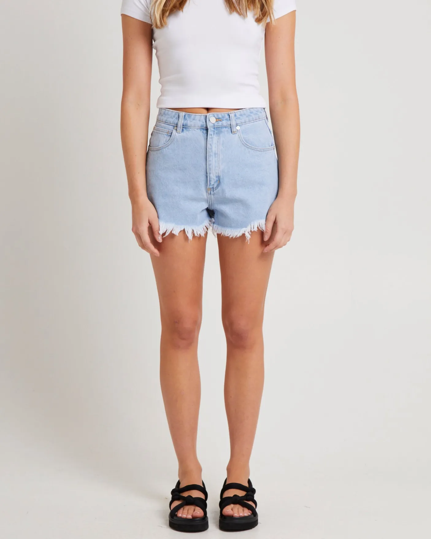 High Relaxed Denim Shorts Kendall