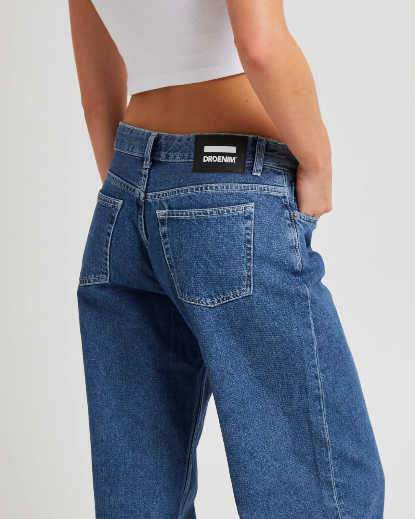 Hill Low Denim Jeans Pebble Mid Stone
