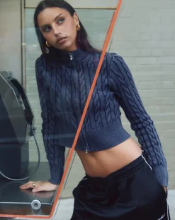 Iggy Cable Zip Through Knit