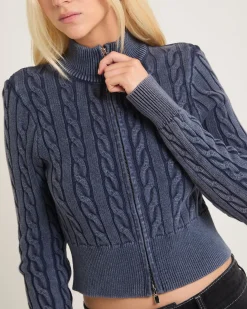 Iggy Cable Zip Through Knit