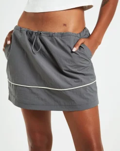 Iggy Parachute Mini Skirt Grey