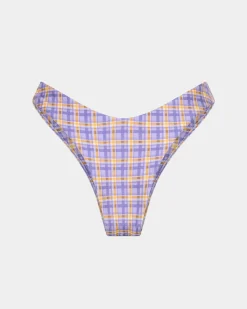 India Blurred Check Underwire Bikini Top Bikini Set