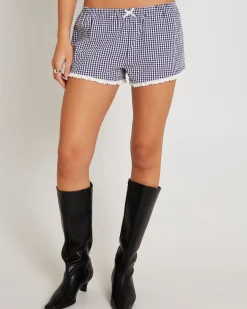 Ingrid Gingham Mini Shorts