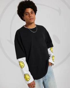 Insight x Smiley Beam Double Layer Long Sleeve T-Shirt