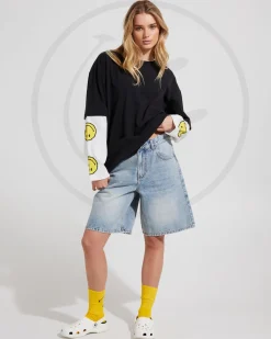 Insight x Smiley Beam Double Layer Long Sleeve T-Shirt