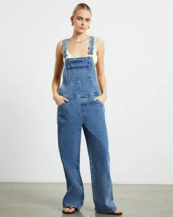 Jadey Denim Relaxed Overalls