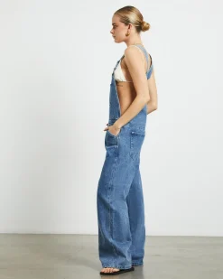 Jadey Denim Relaxed Overalls