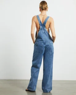 Jadey Denim Relaxed Overalls