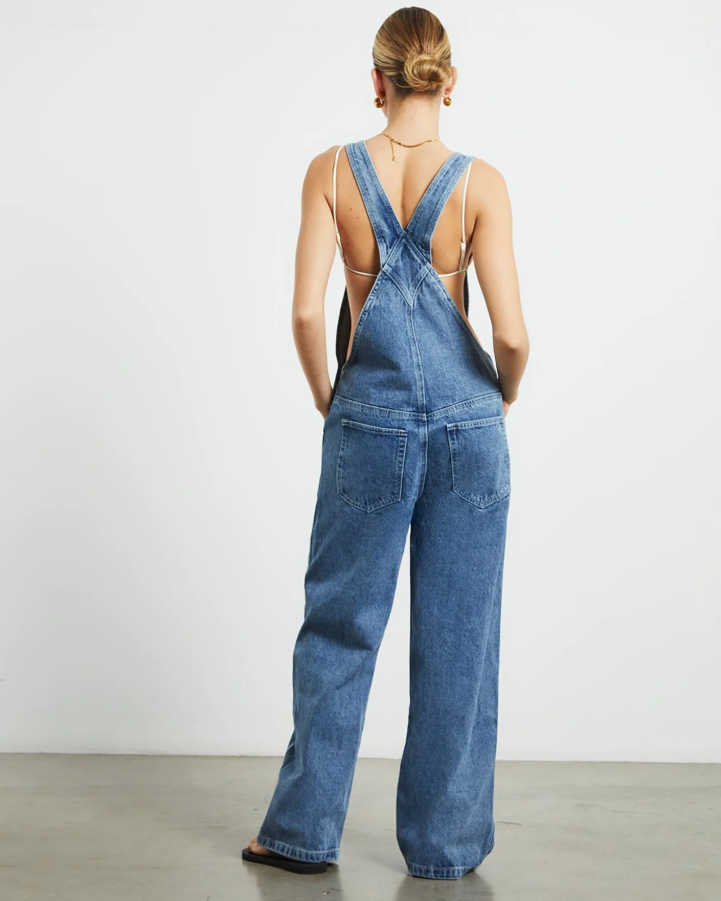 Jadey Denim Relaxed Overalls