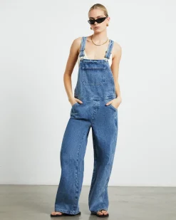 Jadey Denim Relaxed Overalls
