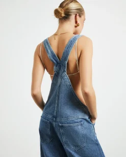 Jadey Denim Relaxed Overalls