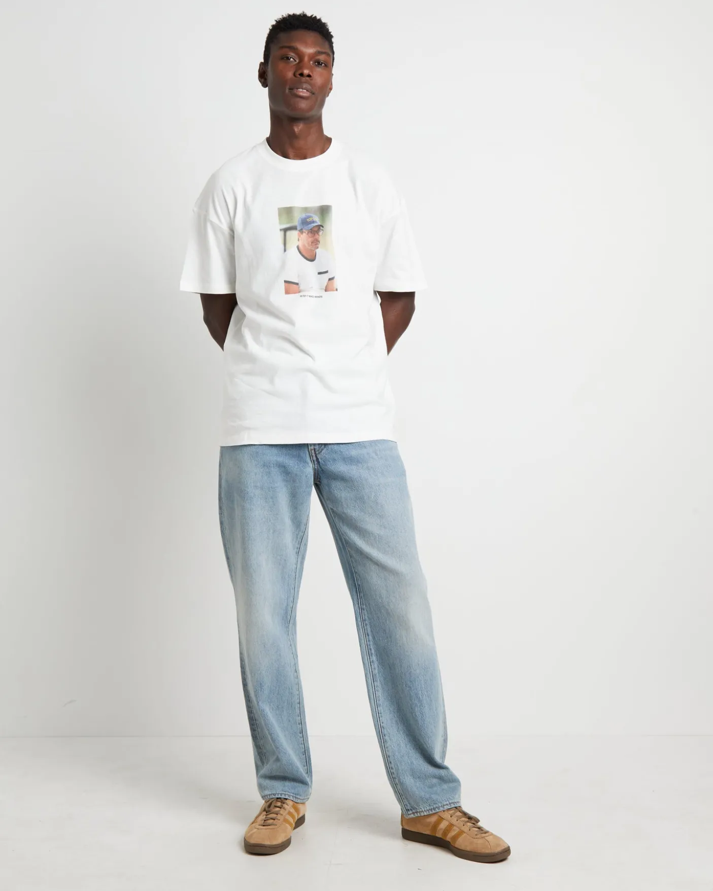 Jon Short Sleeve T-Shirt in Solid Washed White