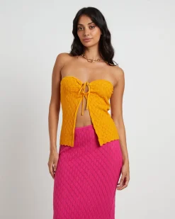 Josie Crochettie Front Top in Mango