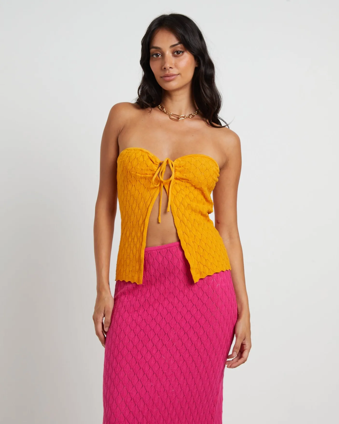 Josie Crochettie Front Top in Mango