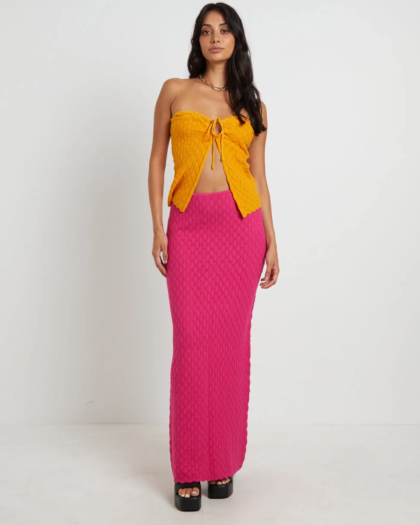 Josie Crochettie Front Top in Mango