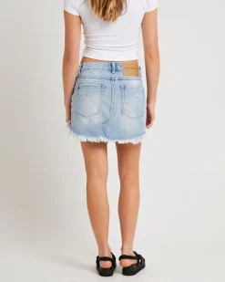 Junkyard Denim Mini Skirt