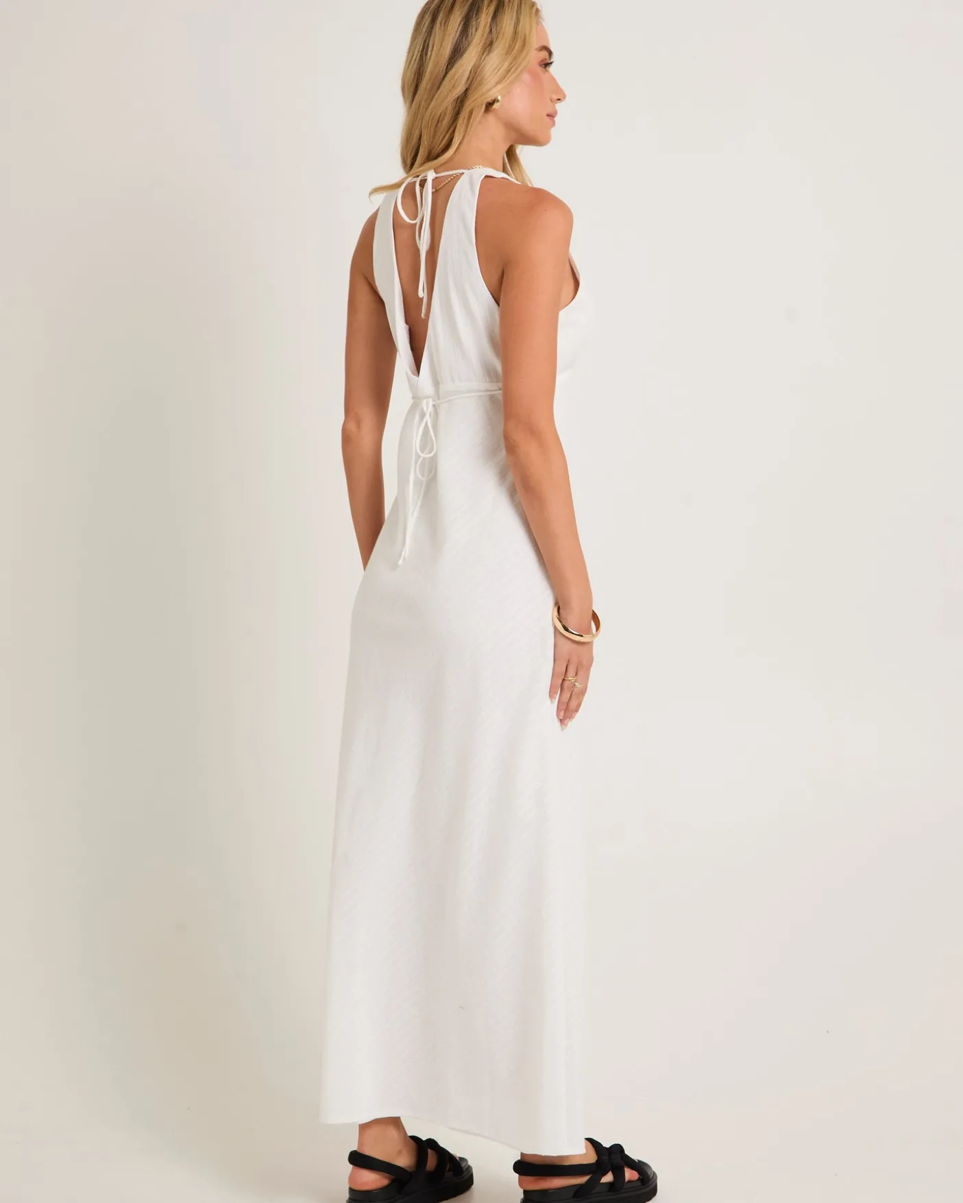 Kaia V Neck Midi Dress