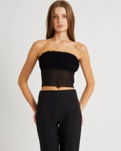 Kaylee Mesh Ruffle Top