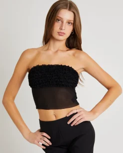 Kaylee Mesh Ruffle Top