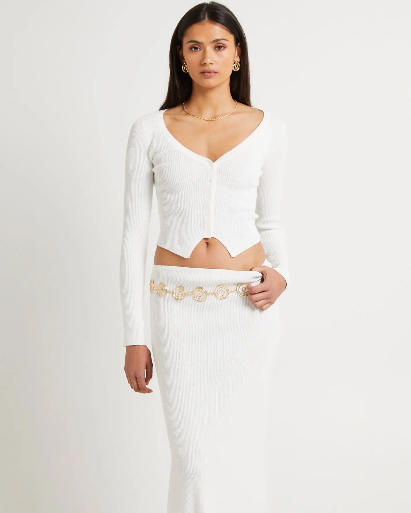 Kelse Knitted Button LS