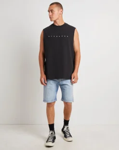Kerning Muscle Tee in Black