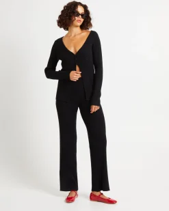 Kiah Knit Pants Black