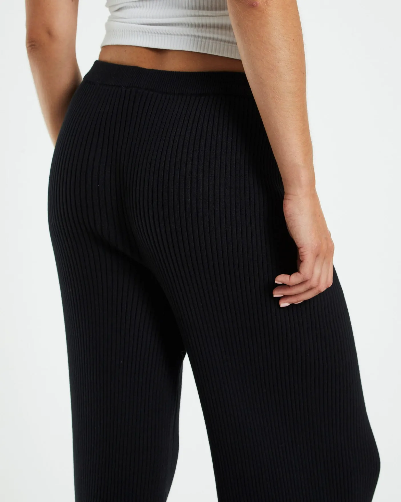 Kiah Knit Pants Black