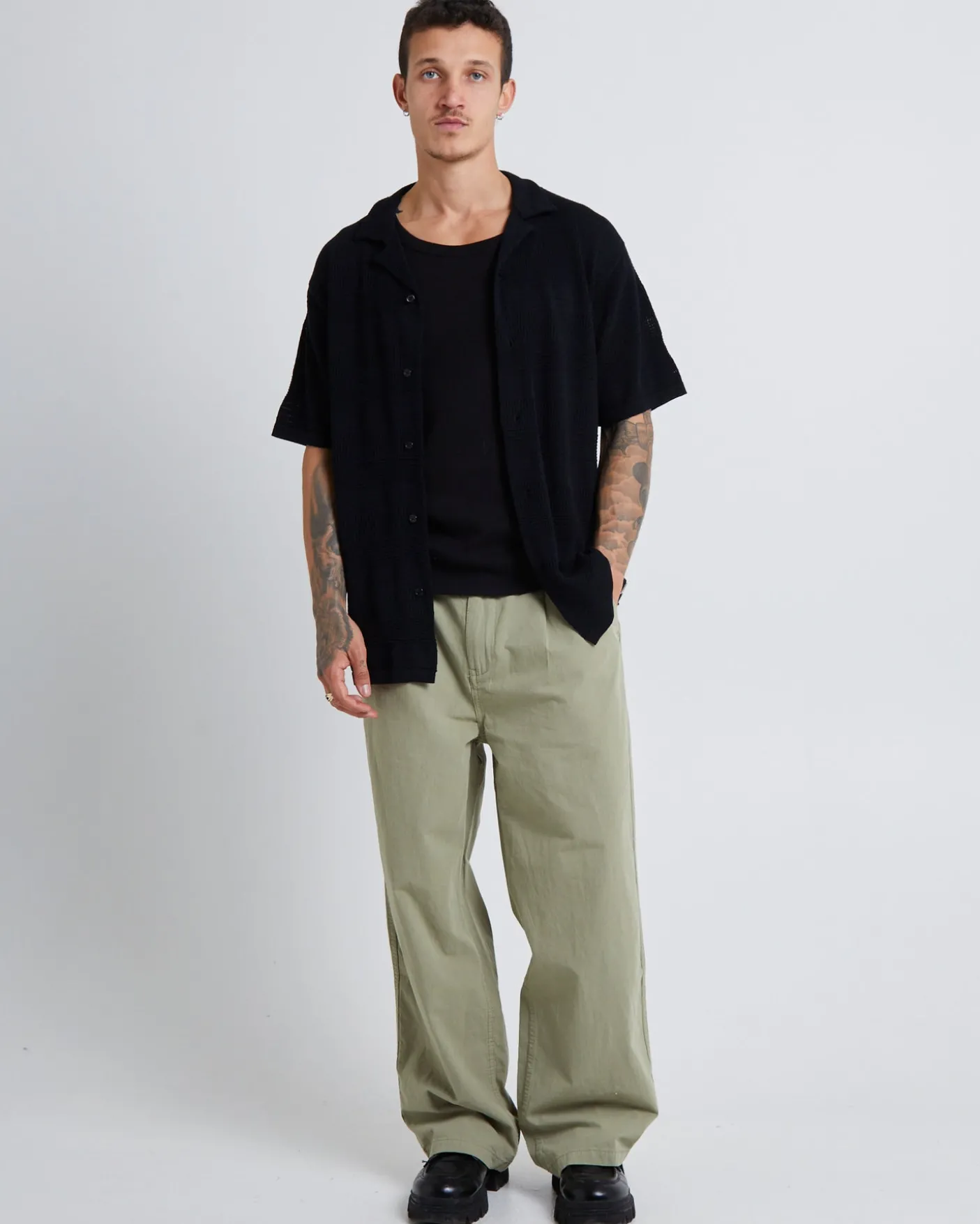 Knitted Short Sleeve Resort Shirt