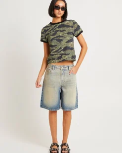 Kourtney Longline Denim Jorts
