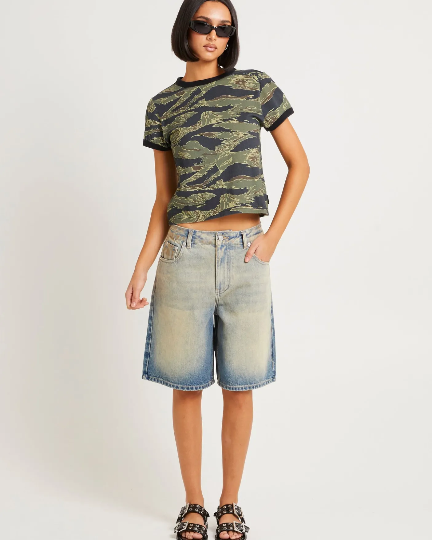 Kourtney Longline Denim Jorts