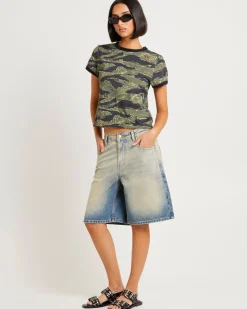 Kourtney Longline Denim Jorts