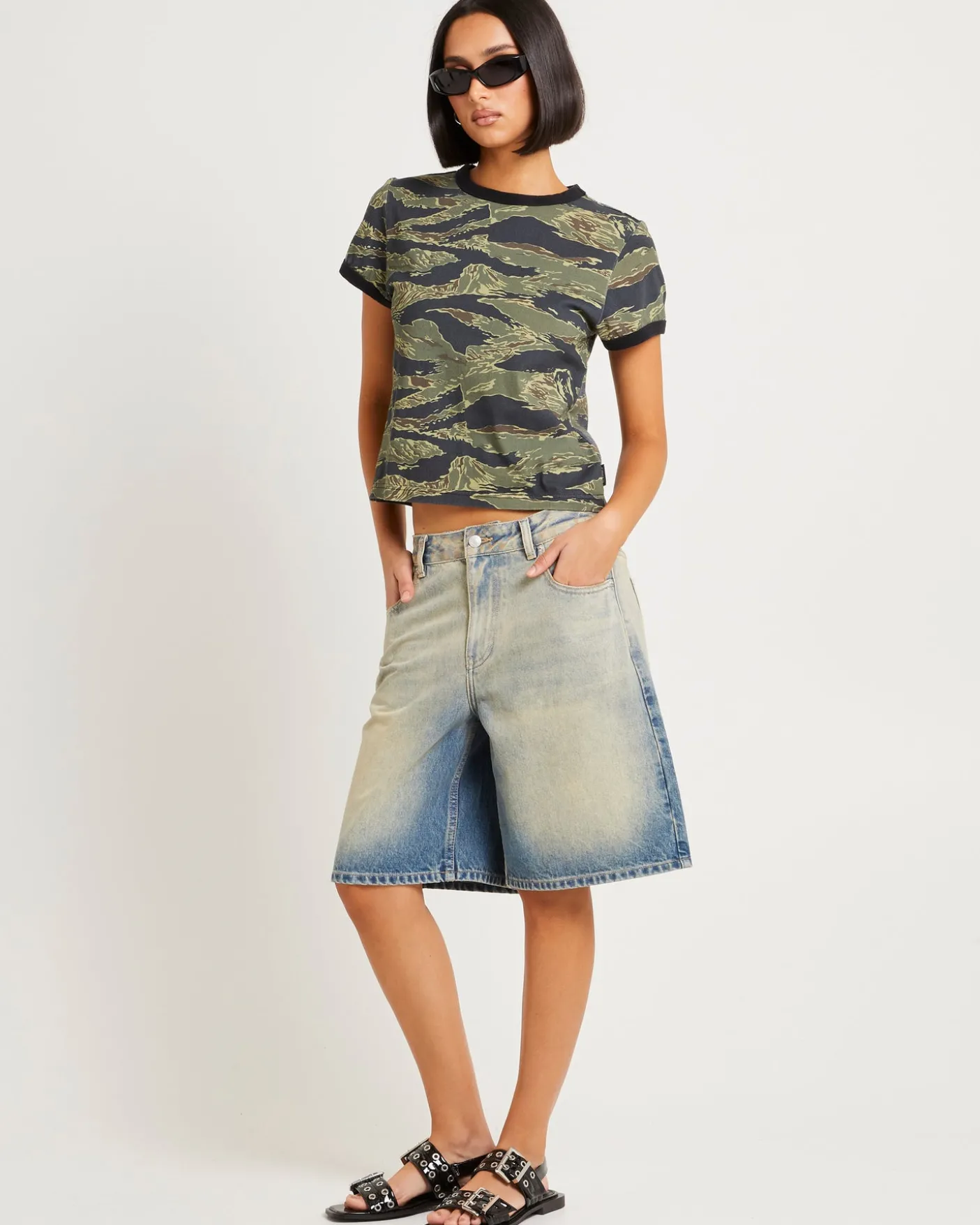 Kourtney Longline Denim Jorts