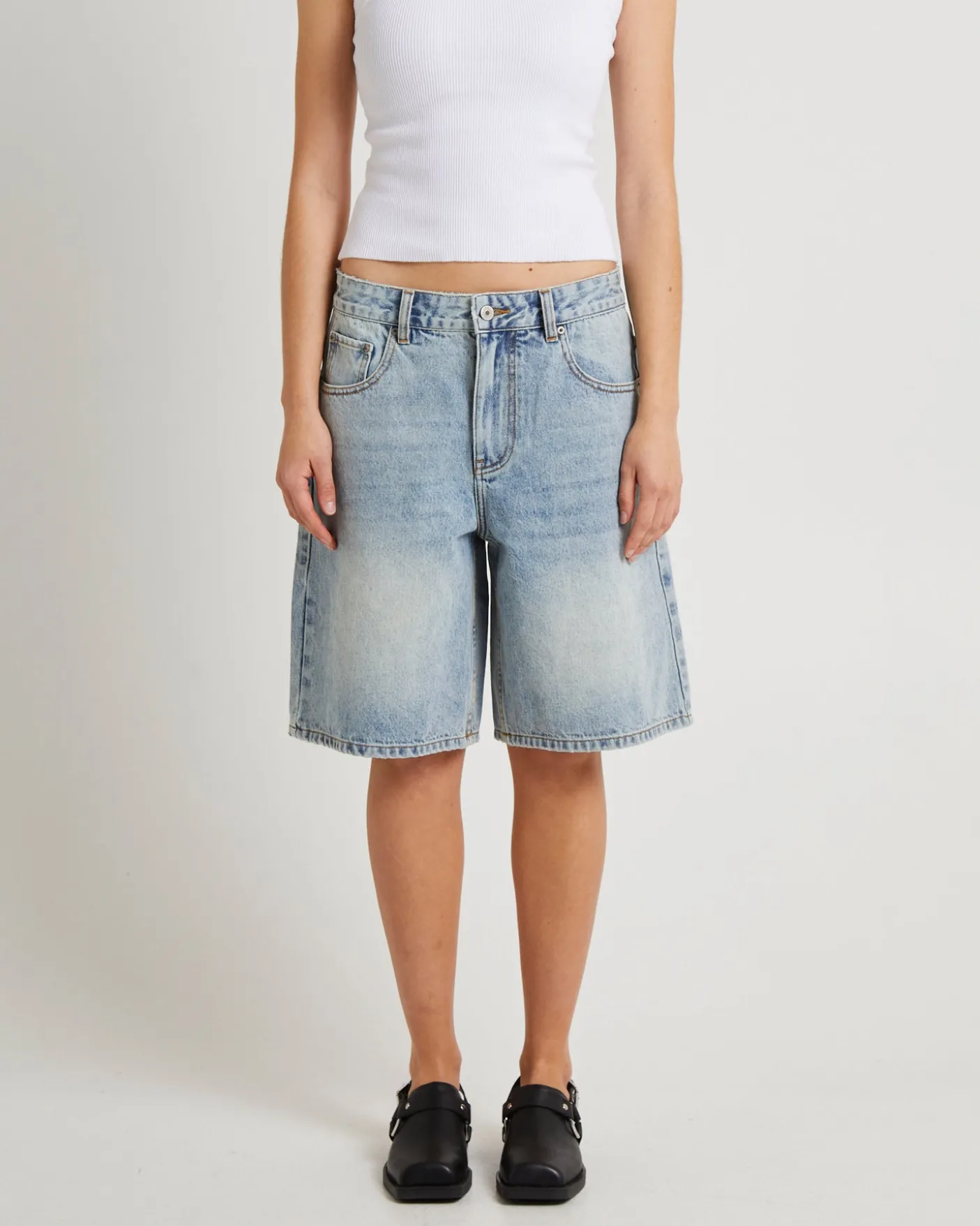 Kourtney Longline Denim Jorts