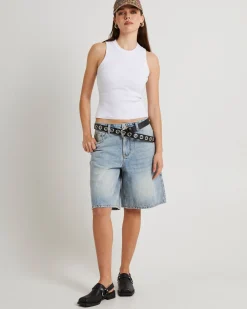 Kourtney Longline Denim Jorts