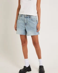 Kourtney Raw Chop Denim Shorts