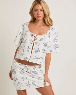 Laine Tie Front Blouse