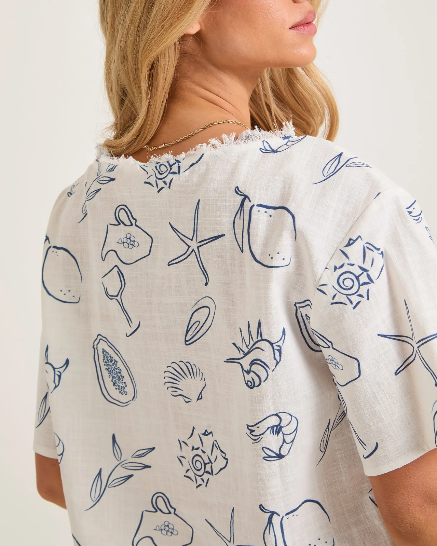 Laine Tie Front Blouse
