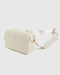 Laroi Cross Body Bag in Bisque Nylon Gold