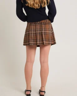 Lassen Check Pleated Mini Skirt